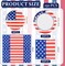 150Pcs American Flag Patriotic Plates Party Supplies 4th Of July Plates Napkins Disposable Independence Day Paper Plate for Veterans Day Election Day July 4 Independence Day Decor,Serves 50